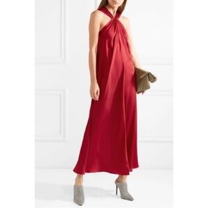 Elizabeth and James Red Satin Knot Dress